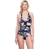 Gottex Memories Of Capri Printed One Piece Swimsuit In Black Multi
