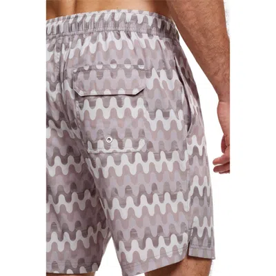 Gottex Men Beach Vibe 7" Swim Shorts In Multi Taupe