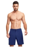 Gottex Men Vacation Mode 9" Swim Shorts In Navy Grey