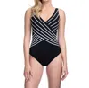 Gottex Embrace Surplice Striped One-piece Swimsuit In Multi