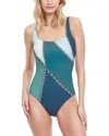 Gottex Modern Shades Square Neck One-piece