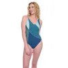 Gottex Modern Shades Square Neck One-piece In Blue