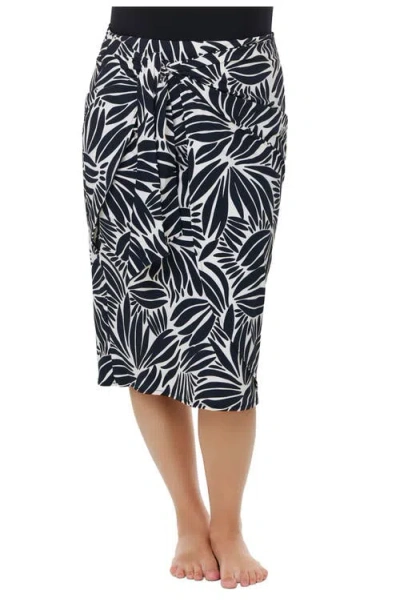 Gottex Modest Modest Faux Wrap Swim Skirt With Tie In Black