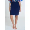 Gottex Modest Modest Surplice Skirt With Side Shirring In Blue