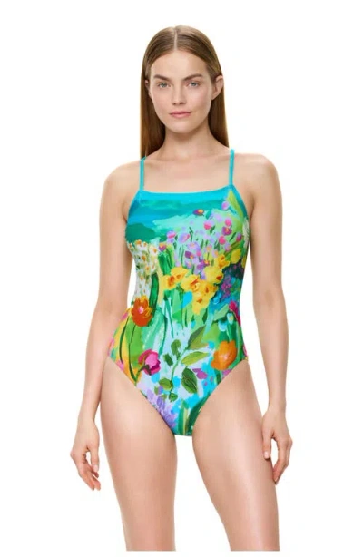 Gottex Monet's Garden Scoop Neck One Piece In Multi