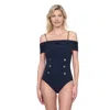 Gottex Monte Carlo Off Shoulder One Piece In Black