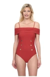 Gottex Monte Carlo Off Shoulder One Piece In Paprika