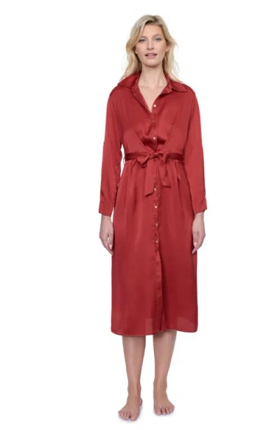 Gottex Monte Carlo Shirt Dress In Paprika
