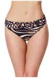 Gottex Nambiti High Waist Foldable Bikini Bottom In Animal Print