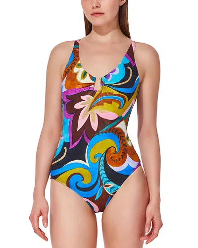 Gottex New Coverage U Wire One Piece Swimsuit In Brown