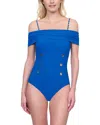 Gottex Monte Carlo Off Shoulder One Piece In Blue