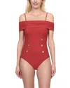 Gottex Monte Carlo Off Shoulder One Piece In Red
