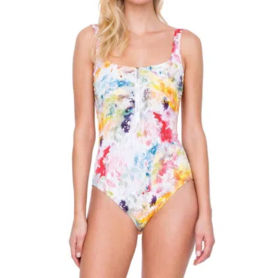 Gottex One Piece Swimsuit In Got Aquarelle Yellow In Multi