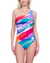Gottex One Shoulder One-piece In Multi
