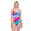 Gottex Palma De Mallorca Square Neck One-piece Swimsuit In Multi