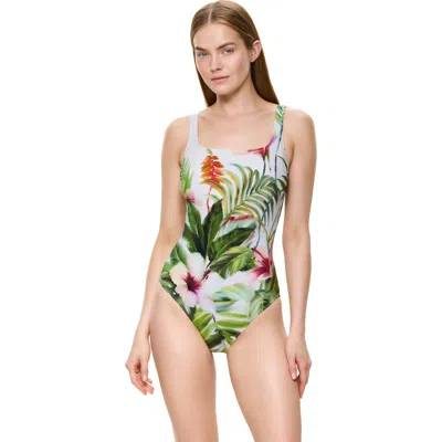 Gottex Paradise Beauty Square Neck One Piece Swimsuit In Multi