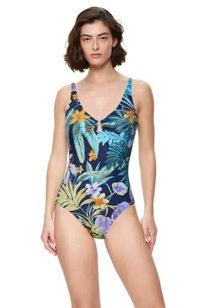 Gottex Paradise Beauty U Wire One Piece Swimsuit In Multi