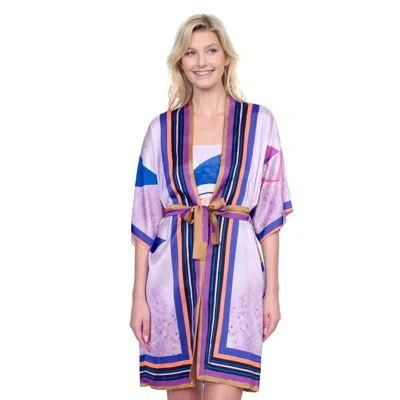 GOTTEX PARADISO ROBE WITH FLUTTER SLEEVES AND TIE