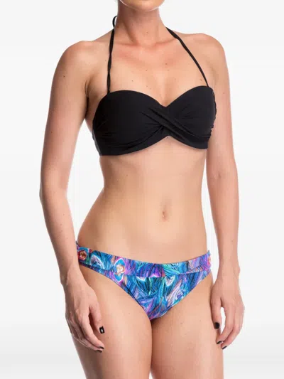 Gottex Peacock-print Bikini Briefs In Blue