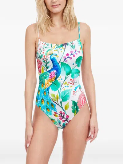 Gottex Peacock-print Swimsuit In Multi