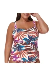 Gottex Plantopia Plus Size Tankini Top In Multi