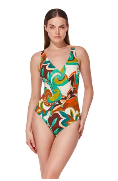 Gottex Porto Surplice One Piece In Green