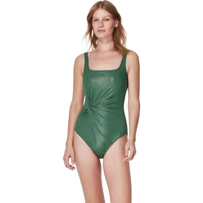 Gottex Pretty Women Square Neck One Piece In Green