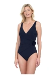 Gottex Square Neck One Piece Swimsuit In Got Bardot In Black