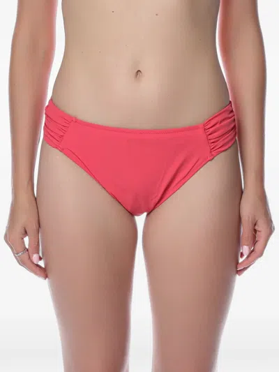 Gottex Ruched Bikini Bottoms In Pink