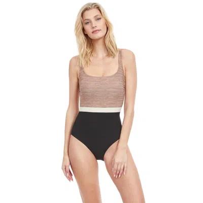 Gottex Serenity Color Blocked One Piece Swimsuit In Rogo/cr/bl