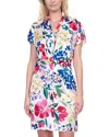 Gottex Garden Dream Button-down Shirt Dress Cover-up In Multi