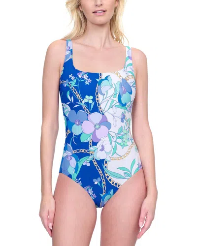 Gottex Square Neck One-piece In Blue