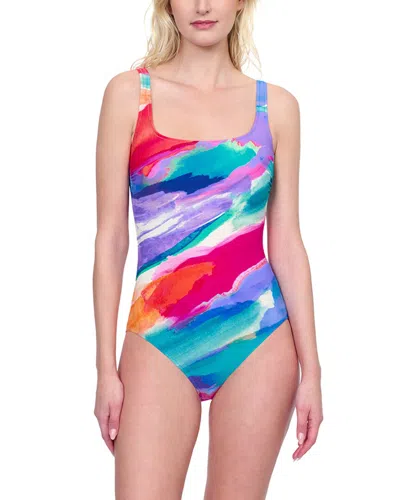 Gottex Square Neck One-piece In Multi