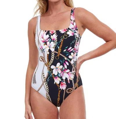 Gottex Square Neck One Piece Swimsuit In Got Amalfi Coast In Multi