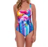 Gottex Square Neck One Piece Swimsuit In Got Italian Summer In Blue