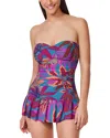 Gottex Sweetheart Neck Bandeau Swim Dress In Multi