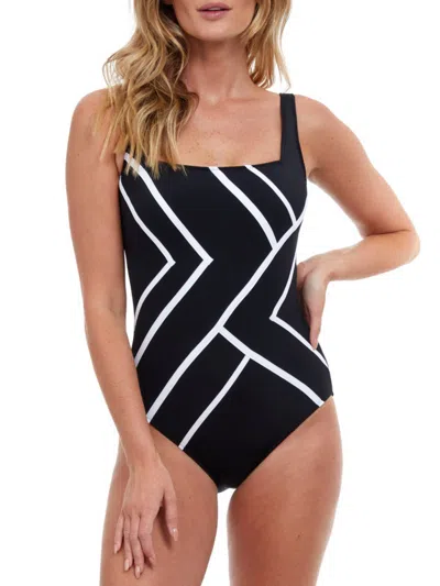 Gottex Swimwear Women's Mirage One-piece Swimsuit In Black White