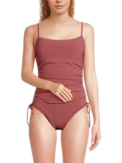 Gottex Swimwear Women's Squareneck One Piece Swimsuit In Rose Taupe