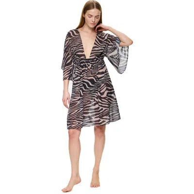 Gottex Tanzania Deep V-neck Dress Cover-up In Multi