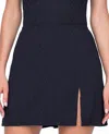 Gottex Textured Cover Up Side Slit Skirt In Jazz Black In Multi
