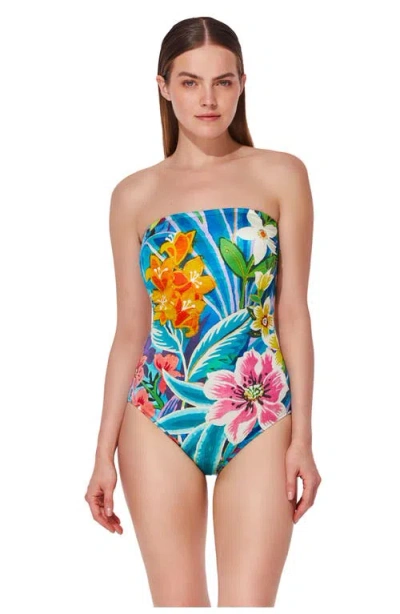 Gottex Tropicana Bandeau One Piece In Blue
