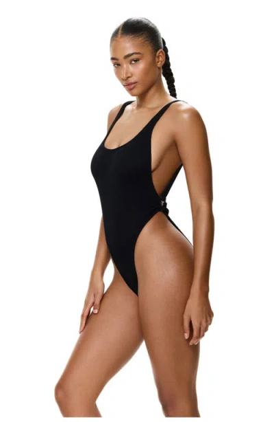 Gottex Tubular High Leg Ring Detail One Piece In Black