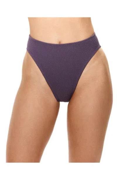 Gottex Tubular High Waist Bikini Bottom In Purple