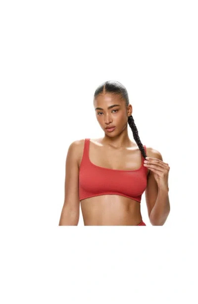 Gottex Tubular Square Neck Bikini Top In Brown