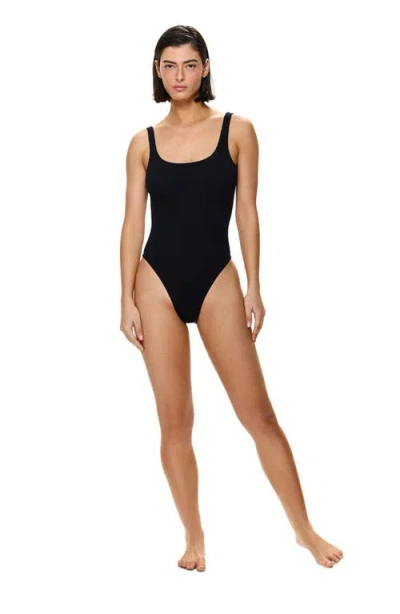 Gottex Tubular Square Neck One Piece In Black