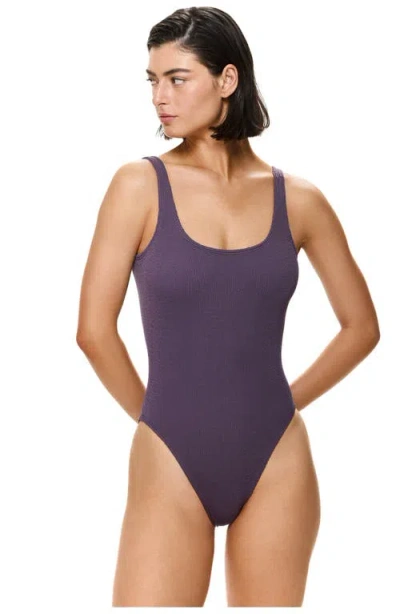 Gottex Tubular Square Neck One Piece In Purple