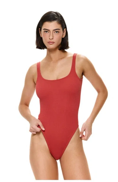 Gottex Tubular Square Neck One Piece In Red