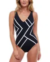 Gottex Mirage V-neck One Piece Swimsuit