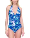 Gottex V Neck One-piece In Blue