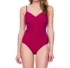 Gottex V-neck One Piece Swimsuit In Got Lattice Wine In Multi